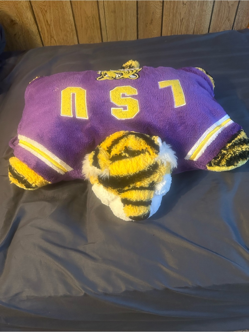 LSU LillownPets Plush Tiger Pillow - Purple and Gold
